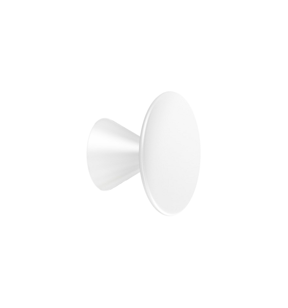 Ручка кнопка DIÁBOLO, отделка белый матовый