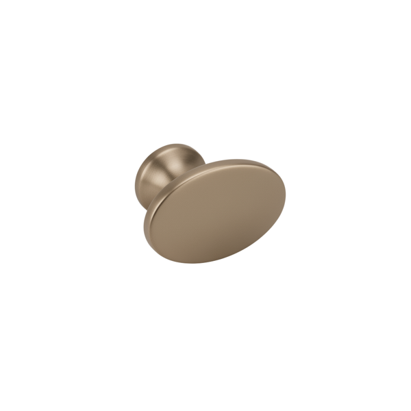 Ручка кнопка 799, отделка теплая латунь